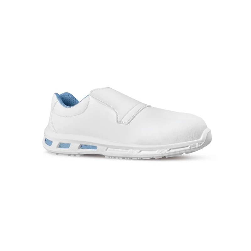 U-Power Red Lion® Blanco, Metal free, White without strings, Safety Shoes Low, Infinergy Insert, Comfortable & Lightweight, Water Repellent, Anti Slip (White 44)