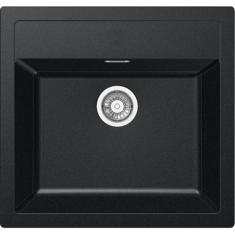 Kitchen Sink Made of Tectonite with A Single Bowl Sirius SID 610 - Onyx