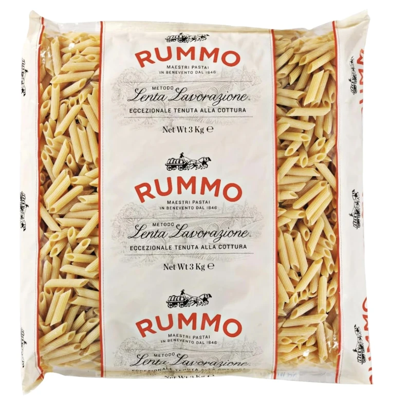 Rummo Penne Rigate No.66 Italian Pasta, 3 kg Bulk Bag (Pack of 1) – Premium Ridged Tubes for Sauce, Salad & Bake – Authentic Artisan Pasta from Benevento, Italy