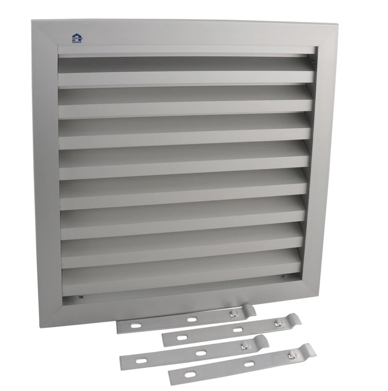 RENSON Air Vent Grille Grate 30x30 cm | Wall Mounted | with Insect Protection Grille | Anodised Aluminium Silver