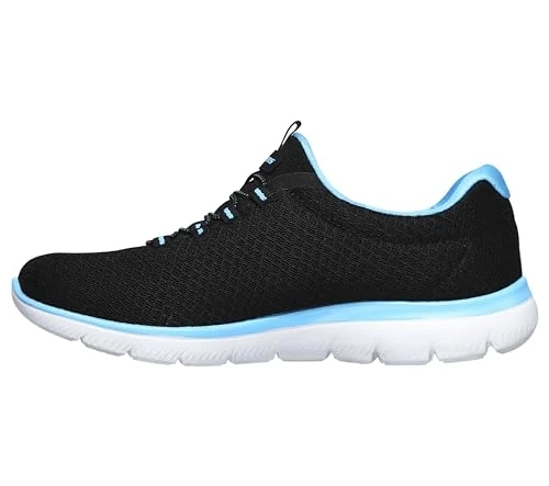Skechers Women's Summits 12980 Trainers - Black/Turquoise - 3 UK