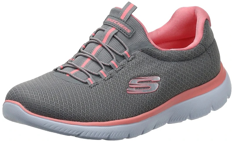 Skechers Women's Summits Sneaker, Grey Pink, 5.5 UK