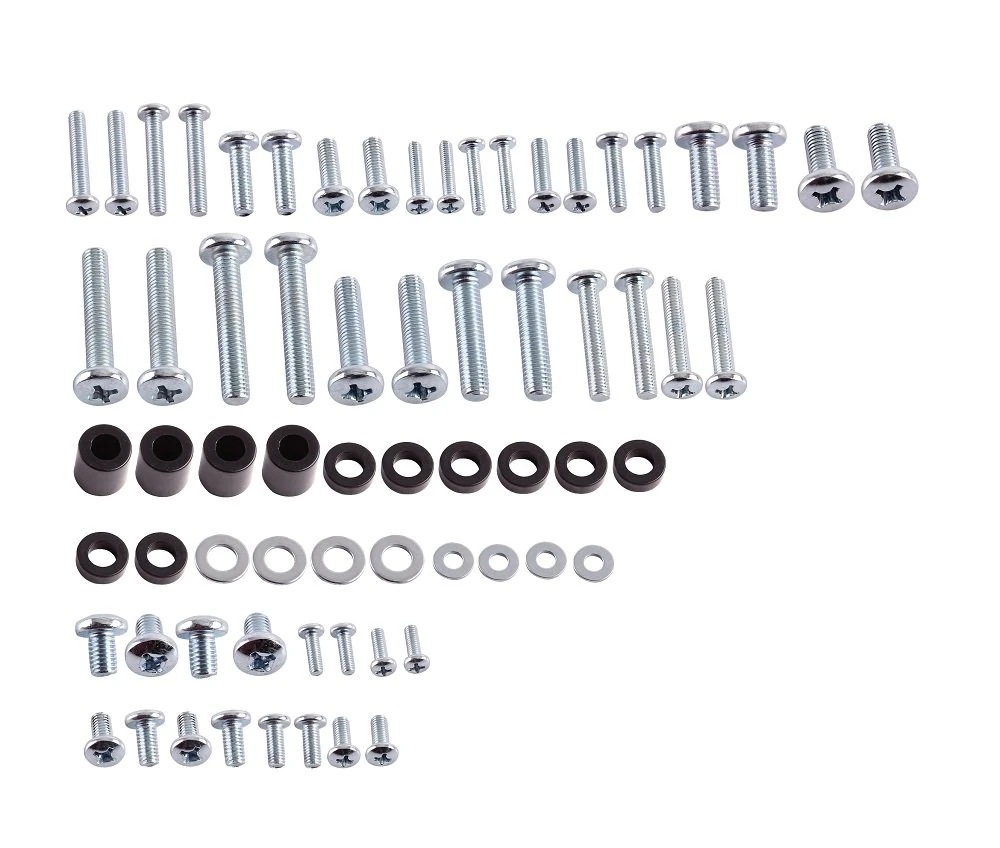 Part King Universal TV Mounting Hardware Kit VESA Bolt Screw Washer Spacer Kit for TV Wall Ceiling Bracket Mounts M4 M5 M6 M8