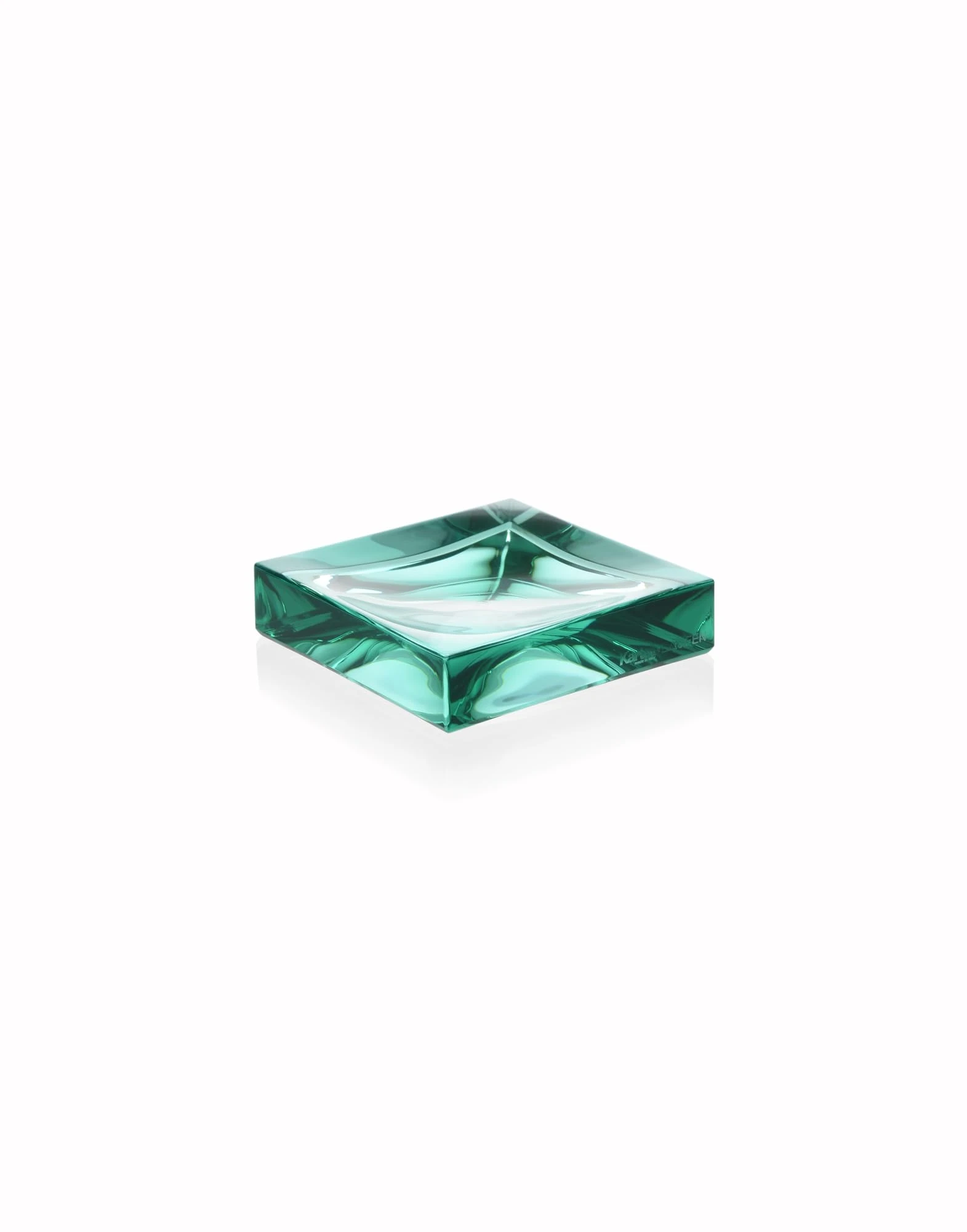 Kartell Boxy Soap Dish, Aquamarine, 10.5 x 2.4 x 10.5 cm