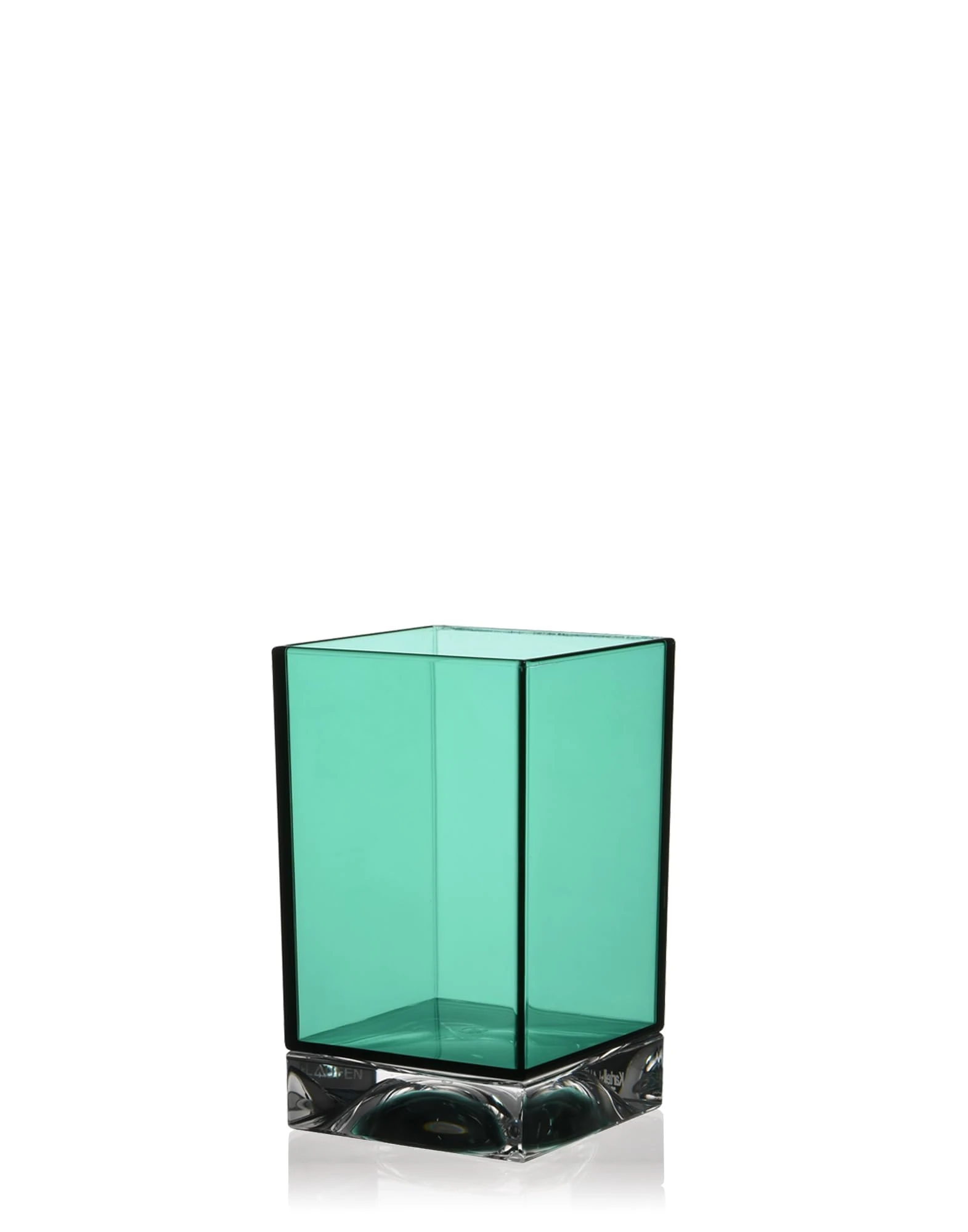 Kartell Boxy Toothbrush Holder, Aquamarine, 7.3 x 7.3 x 12 cm