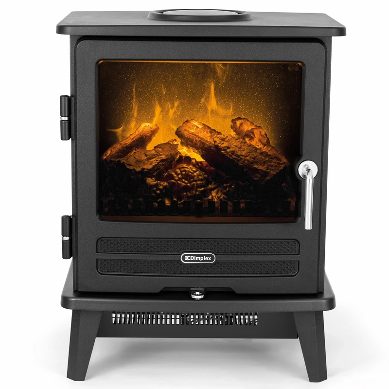 Dimplex Willowbrook Optimyst Water Vapour Electric Stove Fire, Real Flame Effect, Black Fireplace, Log Fuel Bed, 1000W/2000W Fan Heater, Adjustable Thermostat, Remote Control