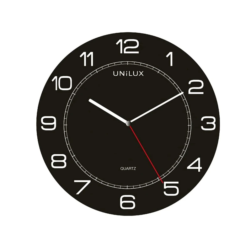 Unilux 400094568 Wall Clock Mega Black Large Will Wall Clock - Image 1