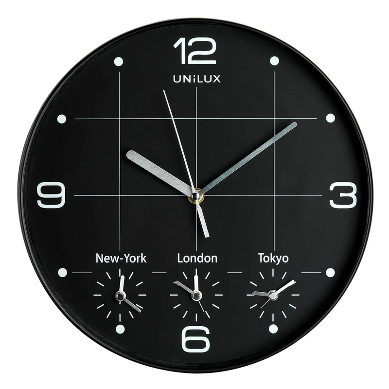 Unilux On Time Wall Clock 30 cm Black - Image 1