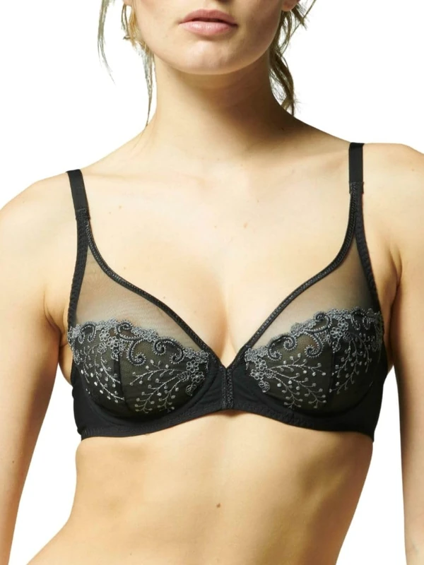 Simone Perele Women's Delice Sheer Plunge Bra, Moonlight, 38D