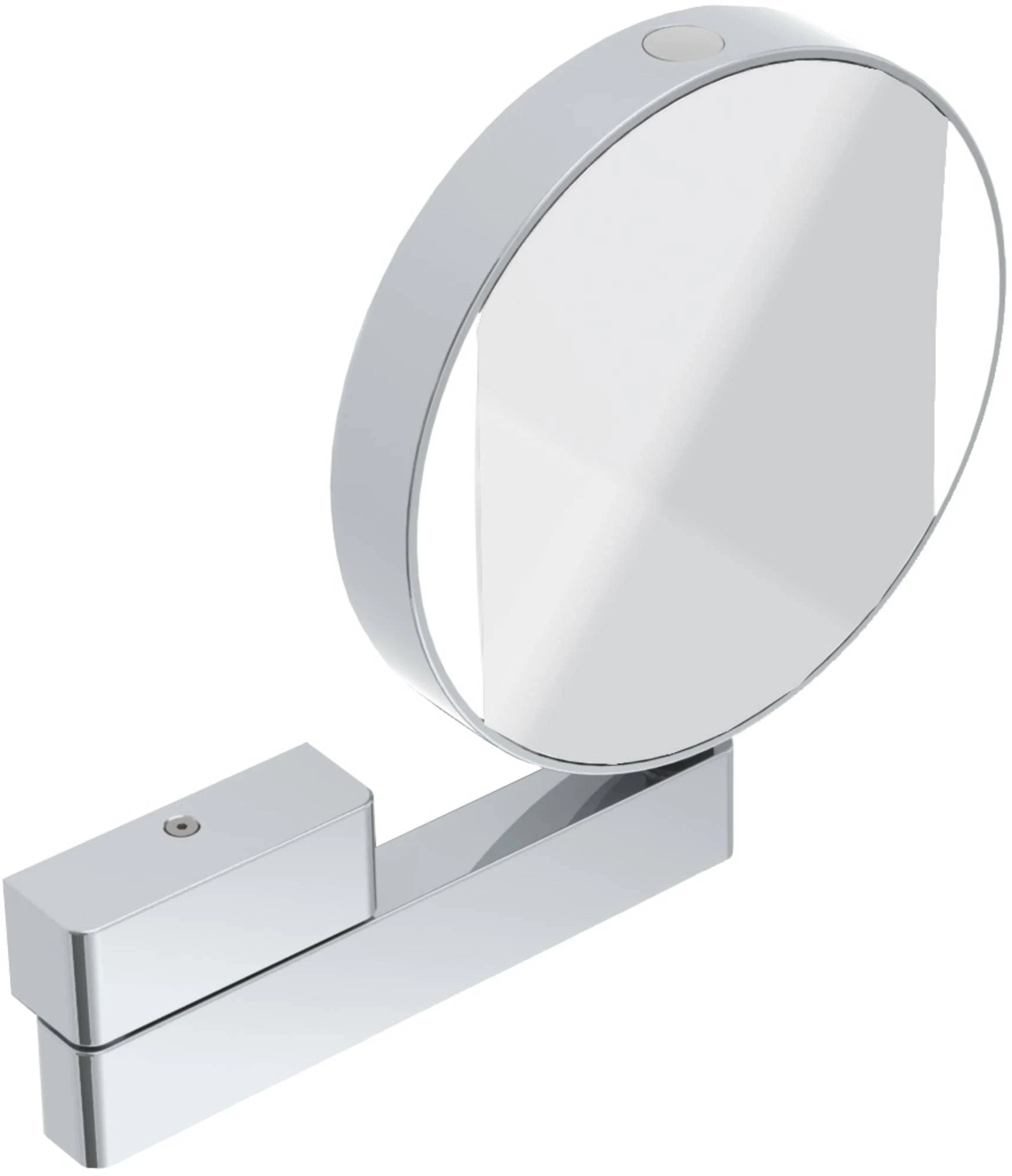 Emco 109506017 Cosmetic Mirror Round Illuminated with Articulated Arm Triple and 7x Magnified Mirror on Both Sides