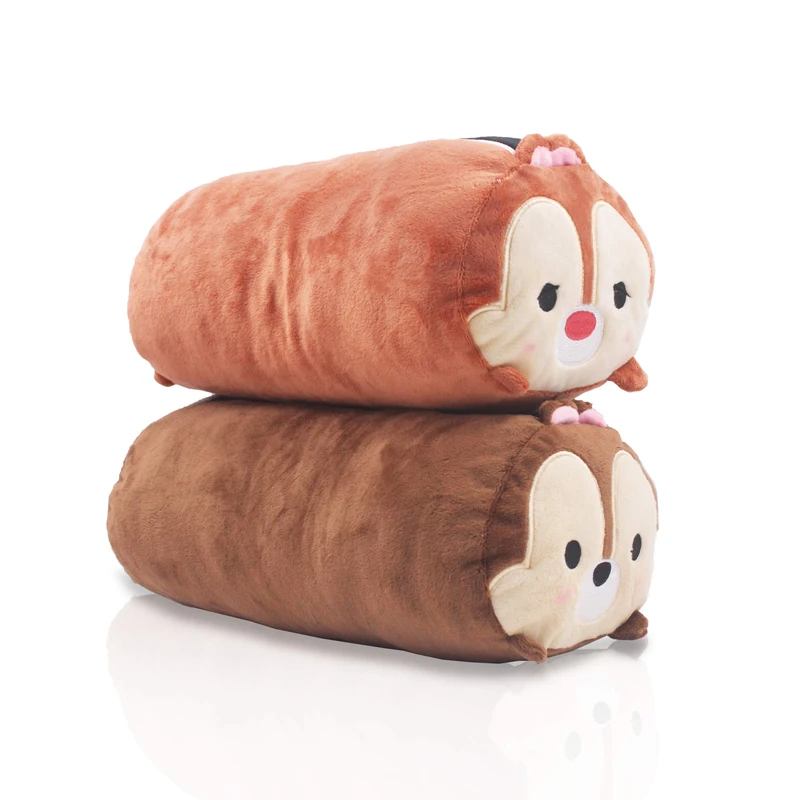 Finex 2 Pcs Set Chip and Dale Plush Travel Pillow Stackable Long Cushion - Image 1