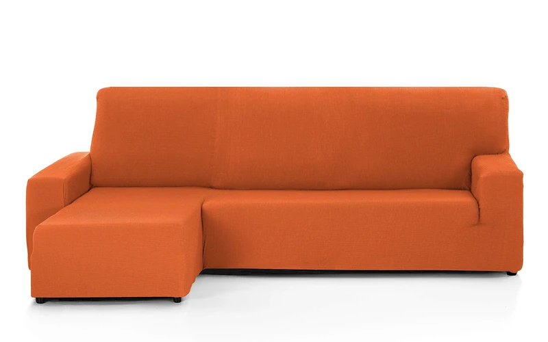 Martina Home Tunez Sofa Cover For Chaise Longue, 32 x 17 x 42 cm Short Left Arm (Front View) 32x17x42 cm orange