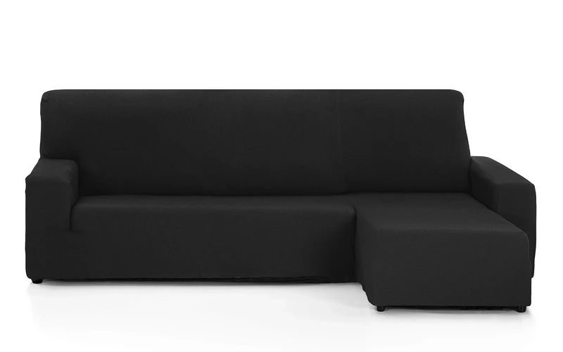 Martina Home Tunez Sofa Cover For Chaise Longue, 32 x 17 x 42 cm Right Short Arm (Front View) 32x17x42 cm Black