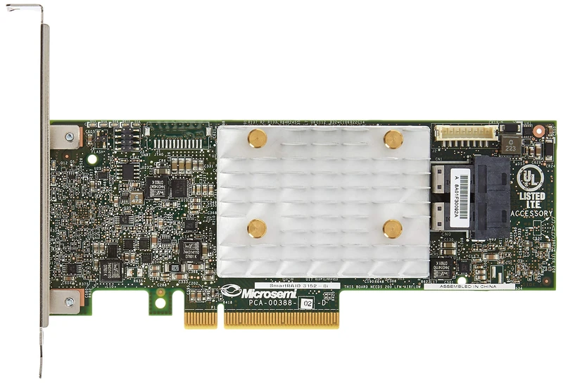 Microsemi SmartRAID 3152-8i RAID Controller PCI Express x8 3.0 12Gbps - RAID Controllers (SAS, PCI Express x8, Half-Height (Low Profile), 0, 1, 1 ADM, 5, 6, 10, 50, 60, 12 Gbps, 167 mm)