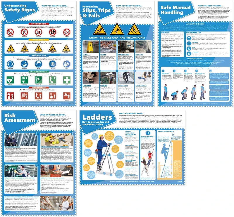 Warehouse Safety Posters - Set of 5 - Health and Safety Posters - A2 (420mm x 594mm) - Laminated - Office and Commercial Health & Safety Wall Charts by Daydream Education