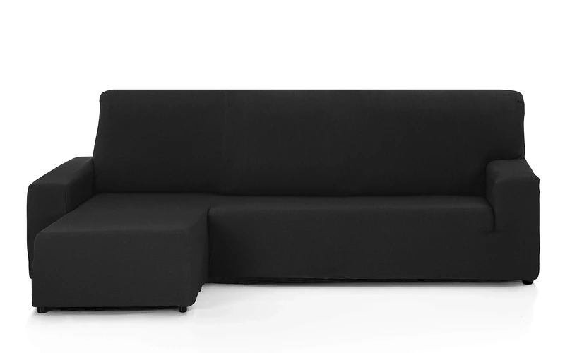 Martina Home Tunez Sofa Cover For Chaise Longue, 32 x 17 x 42 cm Short Left Arm (Front View) 32x17x42 cm Black