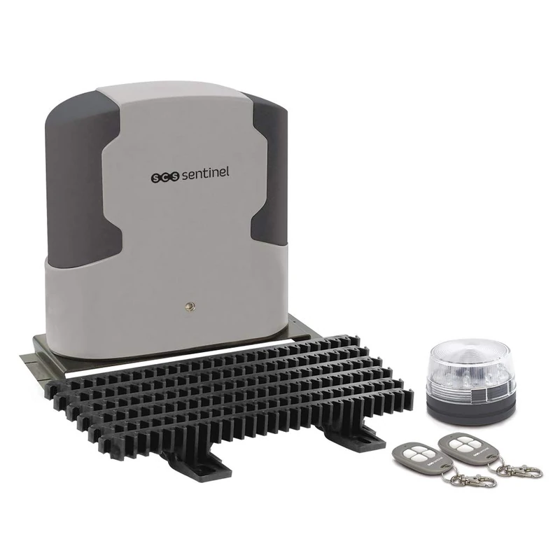 SCS Sentinel - MCO0062-12V Sliding Gate Motorisation - 2 Remote Controls, Racks and Flashing Light - Gate Length 4 m and Maximum Weight 400 kg - OneGate 3 - Image 1