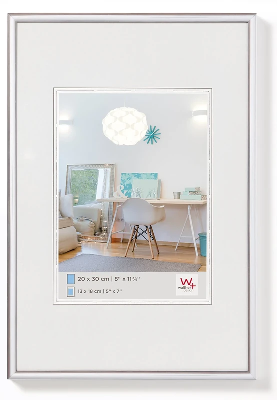 walther design Picture Frame Silver 61 x 91.5 cm poster size New Lifestyle Plastic Frame KV691S