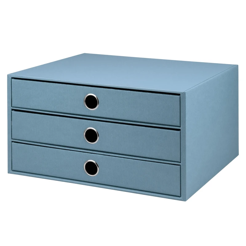 S.O.H.O. 1524452153 A4 Denim 3 Drawer Box