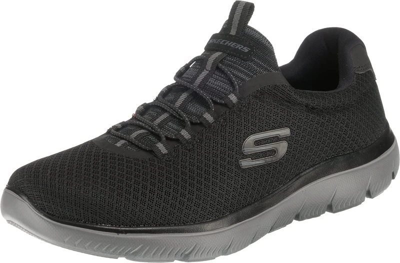 Skechers Men's Summits 52811 Trainers - Black Mesh/Charcoal
