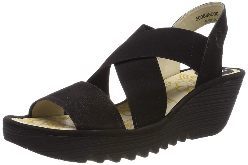 Fly London Women's Yaji888fly Sandal,Black Black 000,6 UK