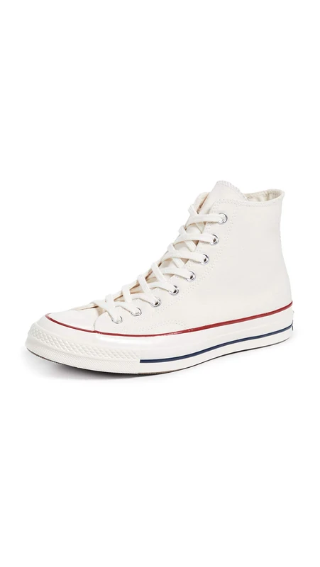 Converse Unisex Chuck 70 Classic High Top Sneaker, Parchment/Garnet/Egret, 8.5 UK Multi