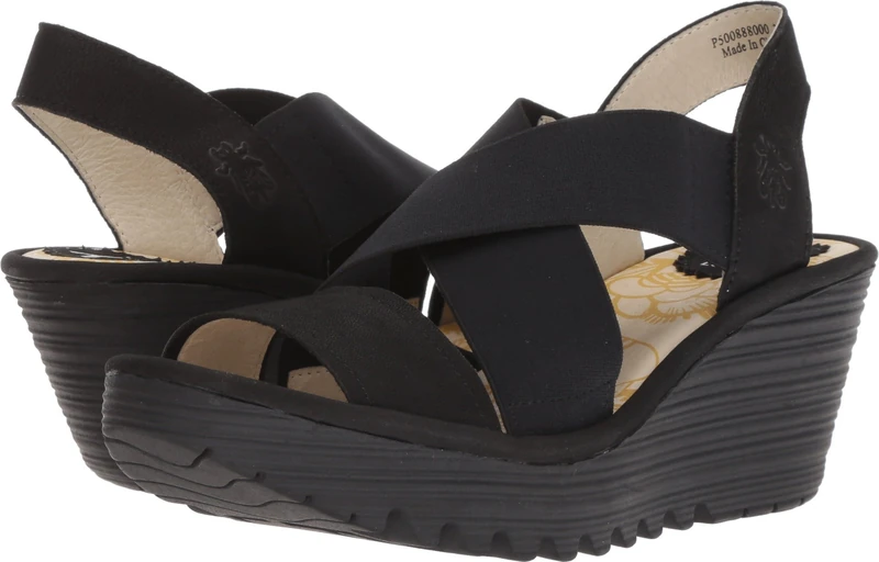 Fly London Women's Yaji888fly Sandal,Black Black 000,3 UK