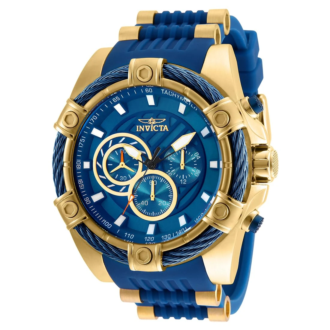 Invicta Men Analog Quartz Watch with Silicone Polyurethane Stainless Steel Strap 25527