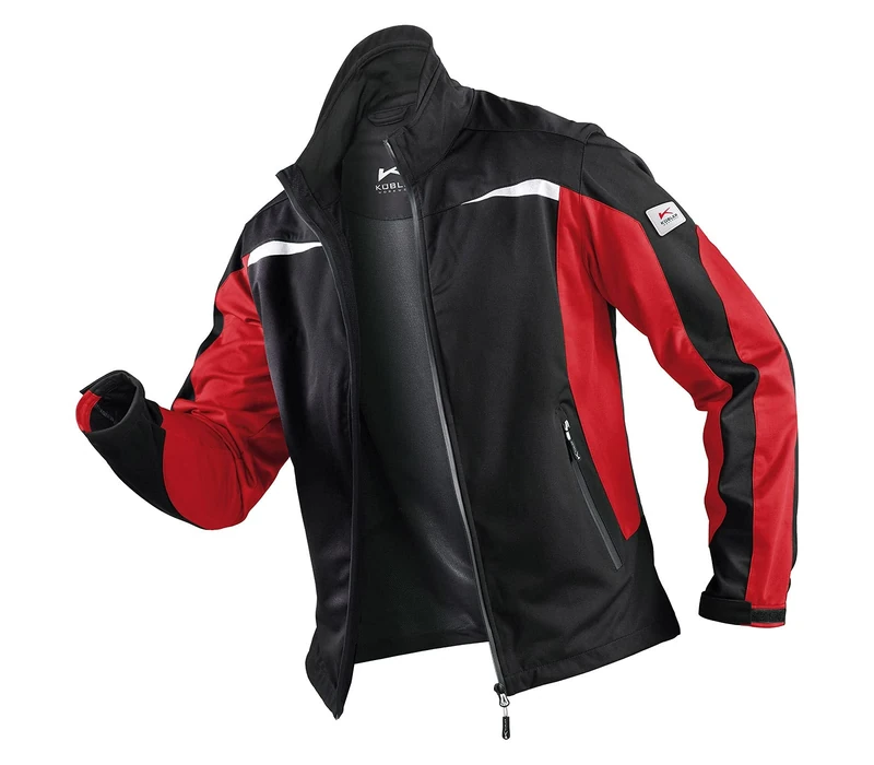 Kubler 11415227-9955-L Ultrashell Jacket, Black/Medium Red, Large