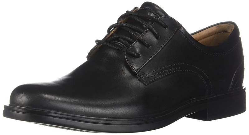 Clarks Un Aldric Lace, Mens Loafers Oxford Flat, Black, 8.5 UK (42.5 EU)
