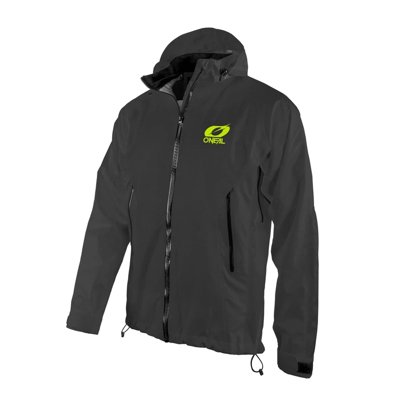 O'NEAL | Mountainbike-Jacket | MTB Mountain Bike DH Downhill FR Freeride | Waterproof, forearm ventilation, soft-touch material | Tsunami Rain Jacket | Adult | Black | Size XL