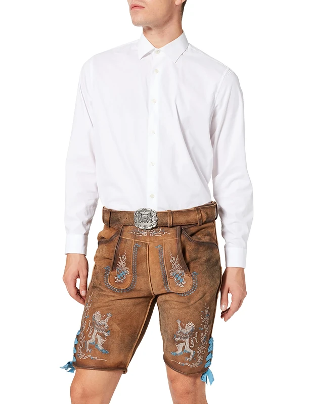 Stockerpoint Men's Hose Bayern-bua Lederhosen Not Applicable, Brown (Hanf Gespeckt Hanf Gespeckt), 26 (Manufacturer Size: 52)