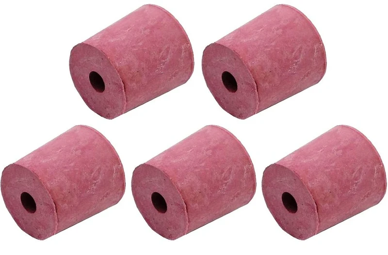 Almost Off Grid Pack Of 5 Rubber Bungs To Fit Demijohn - Bored/With Hole suitable for homebrewing Wine, Cider and Meat, Reusable