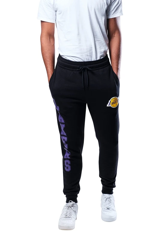 Ultra Game Men's Jogger Pants Active Basic Soft Terry Sweatpants, Team Color, Large