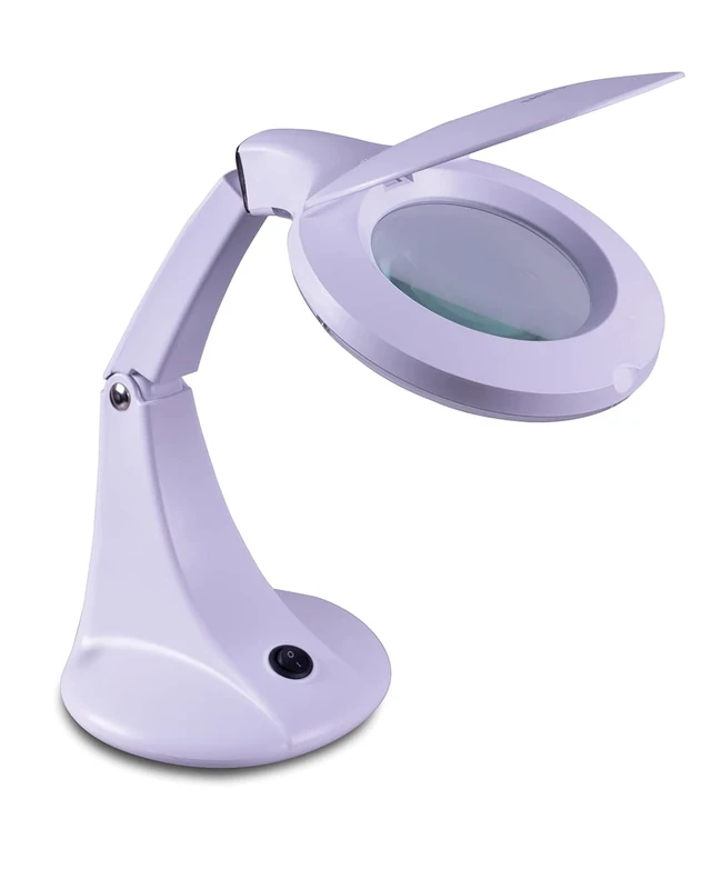 Eagle Desk top Adjustable Magnifier with 4" (100mm) 1.73x (3 Dioptre) Magnifying Glass with LED Light for Reading and Fine Inspection Work