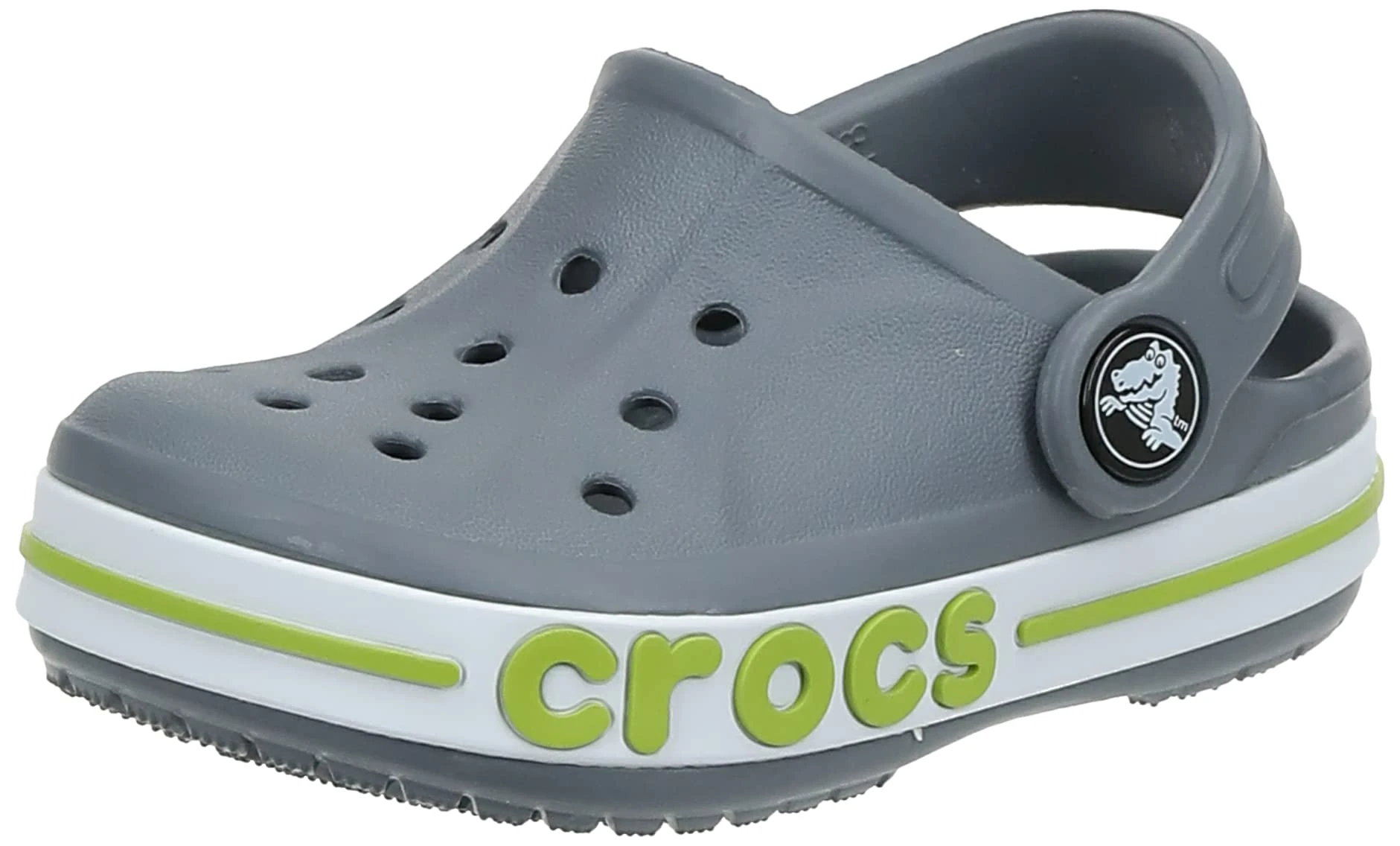 Crocs Unisex Bayaband Clog, Charcoal Volt Green, 3 UK Men/ 4 UK Women