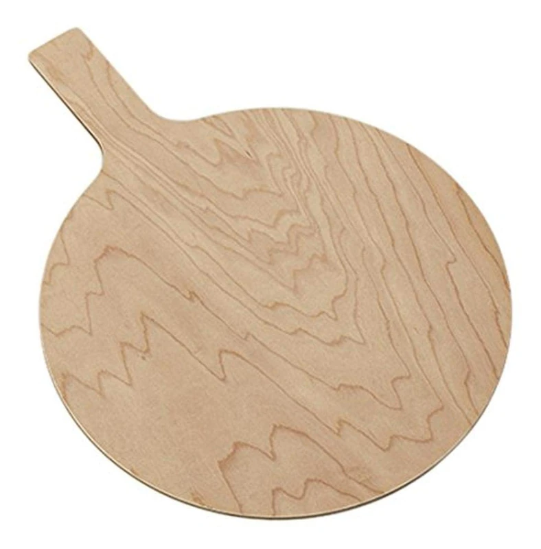 American Metalcraft MBM115 Serving Board with Handle, Wood, Round, 15-1/2" Handle Length, 11-1/2" Diameter, 1/4" Height - Image 1