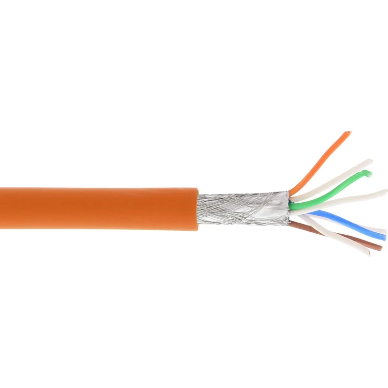 InLine 76899O 100 m CAT6 A S/FTP S/STP – Orange – Cat6 a S/FTP S/STP networking cable (100 m, orange)