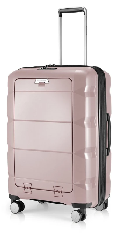 HAUPTSTADTKOFFER - Britz- Luggage Suitcase with Laptop Compartment Hard Shell Spinner Trolley 4 Wheel Case, TSA, 66 cm, 60 Liter, Old Pink