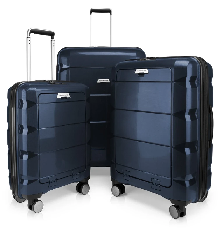 Hauptstadtkoffer - Britz- Set of 3 Hard-Side Luggages Trolley Hardside Hard Shell Suitcase Expandable, TSA, (S, M & L), Dark Blue