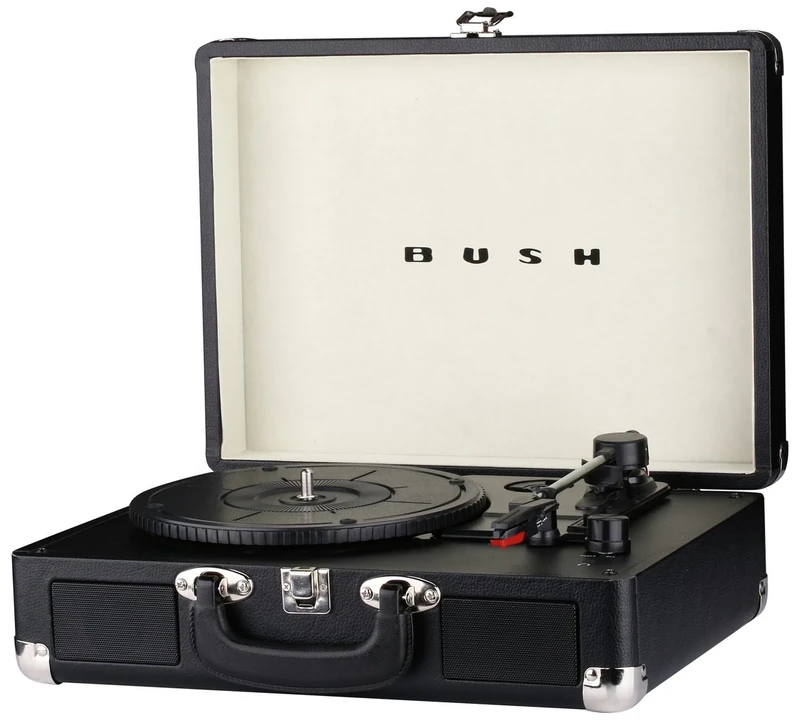 Bush Classic Retro Turntable Vinyl Record Player - Black - Image 1
