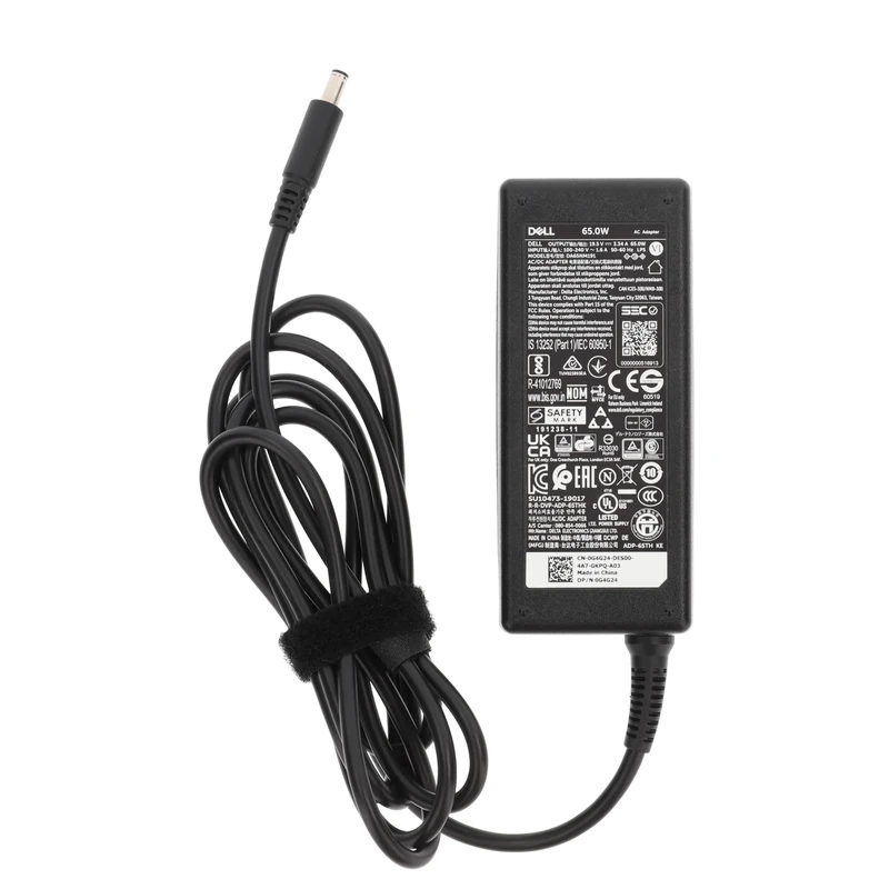 19.5V 3.34A 65W Slim Black Power Adapter with 4.5mm x 3.0mm Pin Size Charger Compatible with Part Numbers 450-AECO 43NY4 MGJN9 G6J41 UK - Image 1