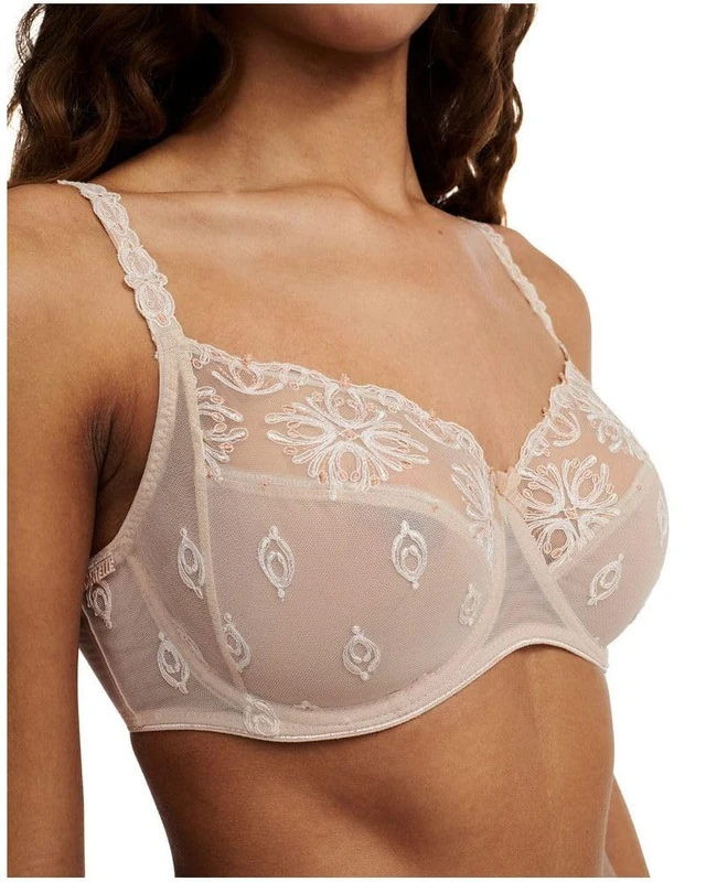 Chantelle Women's, CHAMPS ELYSEES, Very Covering Underwired Bra, Women's lingerie, Off-white (Dune 97), 40DD