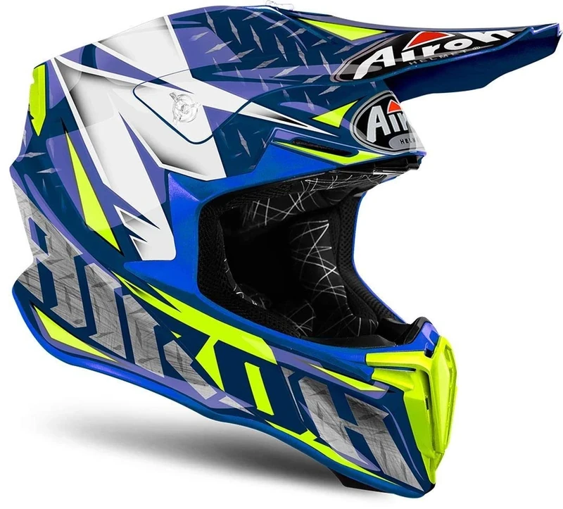 Airoh Iron-Blue Twist MX Helmet