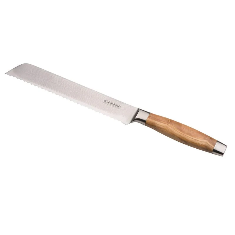 LE CREUSET Bread Knife 20 cm Olive Wood Handle, 98000520000200