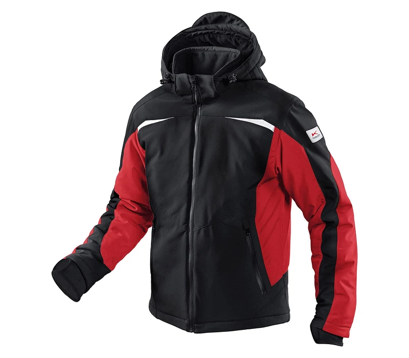 Kubler 10417322-9955-4XL Softshell Winter-Jacket, Black/Medium Red, 4X-Large