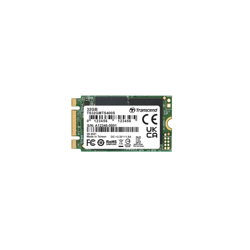 Transcend MTS400S 32GB SATA III 6Gb/s SSD, Read/Write up to 200/40 mb/s with DRAM Cache TS32GMTS400S