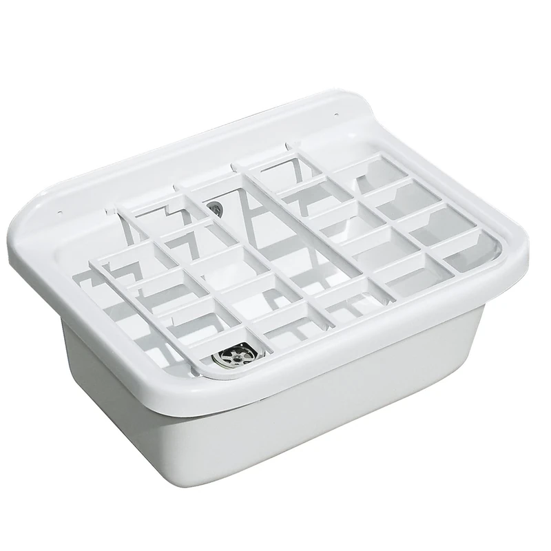 The Ventilation lavpl-y Sink Made of Plastic, White, 550 x 390 x 310 mm