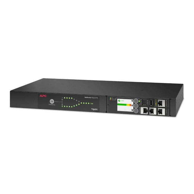 APC NetShelter - Automatic transfer switch (rack-mountable) - AC 207-253 V - 3700 VA - 1-phase - USB, Ethernet 10/100/10 - Image 1