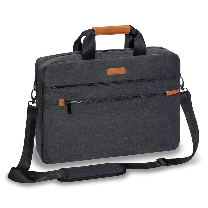 PEDEA laptop bag "Elegance Pro" bag for notebooks with screens up to 17.3 inches (43.9 cm); shoulder bag with shoulder strap and compartment for tablets up to 11 inches (27.96 cm), grey